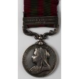 India Medal 1896 with bars Punjab Frontier 1897-98 to 5344 Pte W Gilitily 2nd Argyle & Sutherland