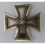 German WW2 rare Shinkel Iron Cross 1st class pin back, stamped 3 on reverse. GVF