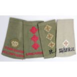 Cloth Slip-on Shoulder Title Rank Slide Badges: Yorkshire Volunteers/Major, - 13/18 R.H./
