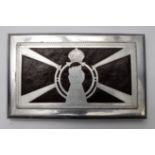 Royal Armoured Corps superbly made cigarette case, Middle East, probably Italian POW work