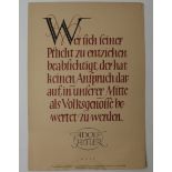 German Adolf Hitler speech script poster.