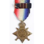 1915 Star to W-3327 Gnr E Brickell 'B' Btty, 119th Bde, RFA. Awarded the Military Medal L/G 11.2.