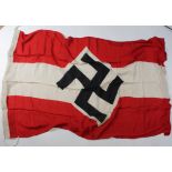 German 1939 dated Hitler youth flag 34x60 inches with various stampings to the lanyard.