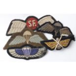 Badges a selection of British Army Parachute qualification wings inc unissued stock , VF+