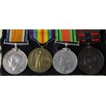 BWM & Victory Medal (21431 Pte G Suter RAMC), Defence Medal, National Fire Brigade Assn LS Medal (