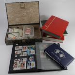 White box of QE2 Commonwealth in albums / stockbooks, plus a boxfile of loose. Inc album of