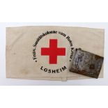 German WW2 Red Cross belt buckle and Armband