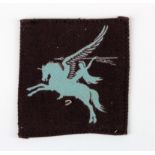 Cloth Badge: 1st & 6th Airborne Divisions WW2 printed cloth formation sign badge in excellent