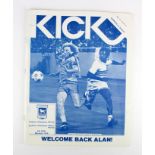 Ipswich Town FC in America programme "Welcome Back Alan !" who had previously played for Detroit