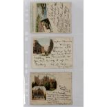 Court Size early postcards Devon - Exeter High Street, Exeter Cathedral, Dartmouth, all postally