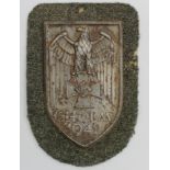 German Nazi Cholm 1942 shield with cloth/paper backing