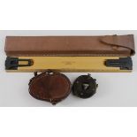 WW1 soldiers 1917 dated pocket compass in its leather case with Royal Artillery Stanley of London