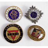 Home Front badges - Yorkshire YMCA War Worker pin badge, Rest Centre Service pin badge, National