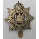 Badge Devonshire 4th V.B cap badge, white metal