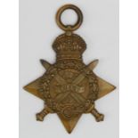 1914 Star to 6128 Pte C J Wagstaffe 4/D.Gds. Entitled to the Silver War Badge for Wounds. (1)