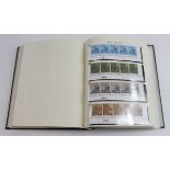 GB - unmounted mint collection on leaves in green binder, inc many cylinder blocks, gutters, etc.