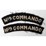 Badges No.9 Commando a pair of cloth shoulder titles