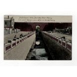 China postcard Peking city wall and post office, franked Chinese stamp with variety of 1909