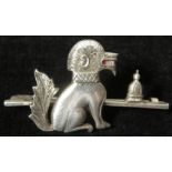 Sweetheart badge - 3rd. Indian Division (Chindits) unmarked silver badge. Weighs 5gms