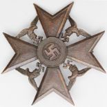 German Nazi Spanish Cross in Bronze, maker marked 'L/32'.
