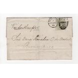 GB 1879 wrapper to Buenos Aires Argentina franked 4d sage-green SG.153, London EC postmark.