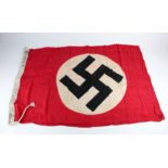 German NSDAP 1941 Party Flag, well stamped, 55x100, small hole noted, still with original cords