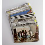 Animals inc, monkeys, cats, dogs, circus, etc   (approx 37 cards)