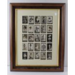 Ogdens Actresses Guinea Gold, c1900, 25 cigarette cards, displayed in a fully-glazed frame.  Buyer