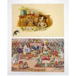 Louis Wain, Mack Animals Circus, Swedish published same as Tuck 957 Please excuse the blots   (2)