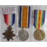 1915 Star Trio to S-10320 L/Cpl J F Wastell Rifle Brigade. KIA 18/8/1916 with the 3rd Bn. Born