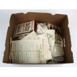 Ephemera: Large box of mainly Suffolk property sale documents and other ephemera. Heavy lot with a