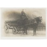 Beckton, The Gaslight & Coke Co horse & cart R/P   (1)