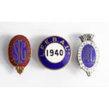 Home Front badges - L.F.E.B.A.Ltd 1940 enamelled lapel badge, On National Service 'SEG' lapel