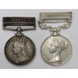 IGS 1854 with Jowaki 1877-8 clasp (Sepoy Bainsi Corps of Guides), and Afghanistan Medal 1881 with