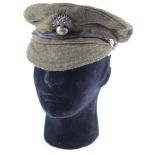 British soldiers WW1 soft service dress cap first issued in WW1, issue / maker stamped bit worn.