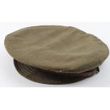 WW1 soldiers scarce service hat stamped inside WD and issue no some age wear.