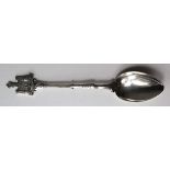 Suffolk Regt., silver spoon - marked on back L/Cpl. Wright, D.Coy. Best shot 1924. Hallmarked J.A.R.