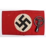 German Armband a red party example and the top from a car pennant