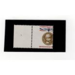 USA misplaced perforation error 1960 Marshal Mannerheim 8c stamp, SG.1165var, unmounted mint.
