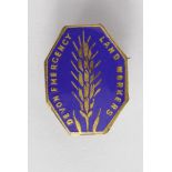 Home Front badge - Devon Emergency Land Workers enamelled pin badge