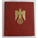 German Nazi loose leaf folder with postcard sized photos of 9x Generals, plus 1 of Skorzeny. All