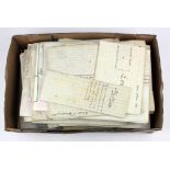 Ephemera: Tray of wills and property transfer details, mostly on vellum, and relating to the Pulhams