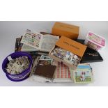 Large box of material inc loose stamps (1000's), well filled stockbooks, and Covers, etc. (qty)
