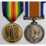 BWM & Victory medals to 51645 Cpl H R Mitchell KOYLI also served Som LI.