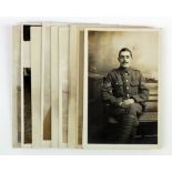 Suffolk Regiment WW1 postcards, 9 are named to the reverse, 1x unnamed. (10)