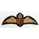 Royal Flying Corps a Pilots cloth wings , service wear, VF