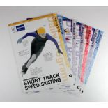 Winter Olympics Nagano 1998, collection of four page programmes issued daily by Panasonic. Daily