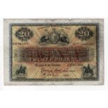 Scotland Union Bank 20 Pounds dated 30th April 1942, signed Hird & Wilson, low serial B66/004 (B66/
