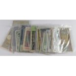 Range of World banknotes inc France, Hong Kong, Germany, USA, China, etc etc (approx 85+)