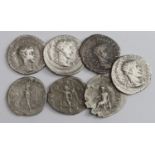 Roman Imperial silver antoniniani, Trajan Decius, Gordian III x 2, Philip I x 2, Trebonianus